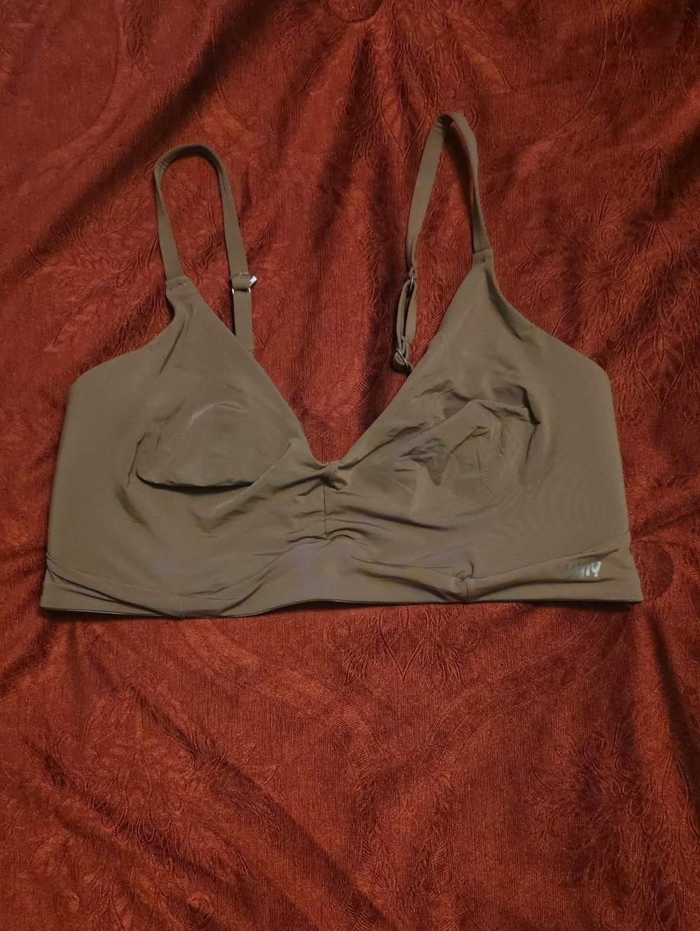 YITTY Brown Seamless V-Neck Bralette XL